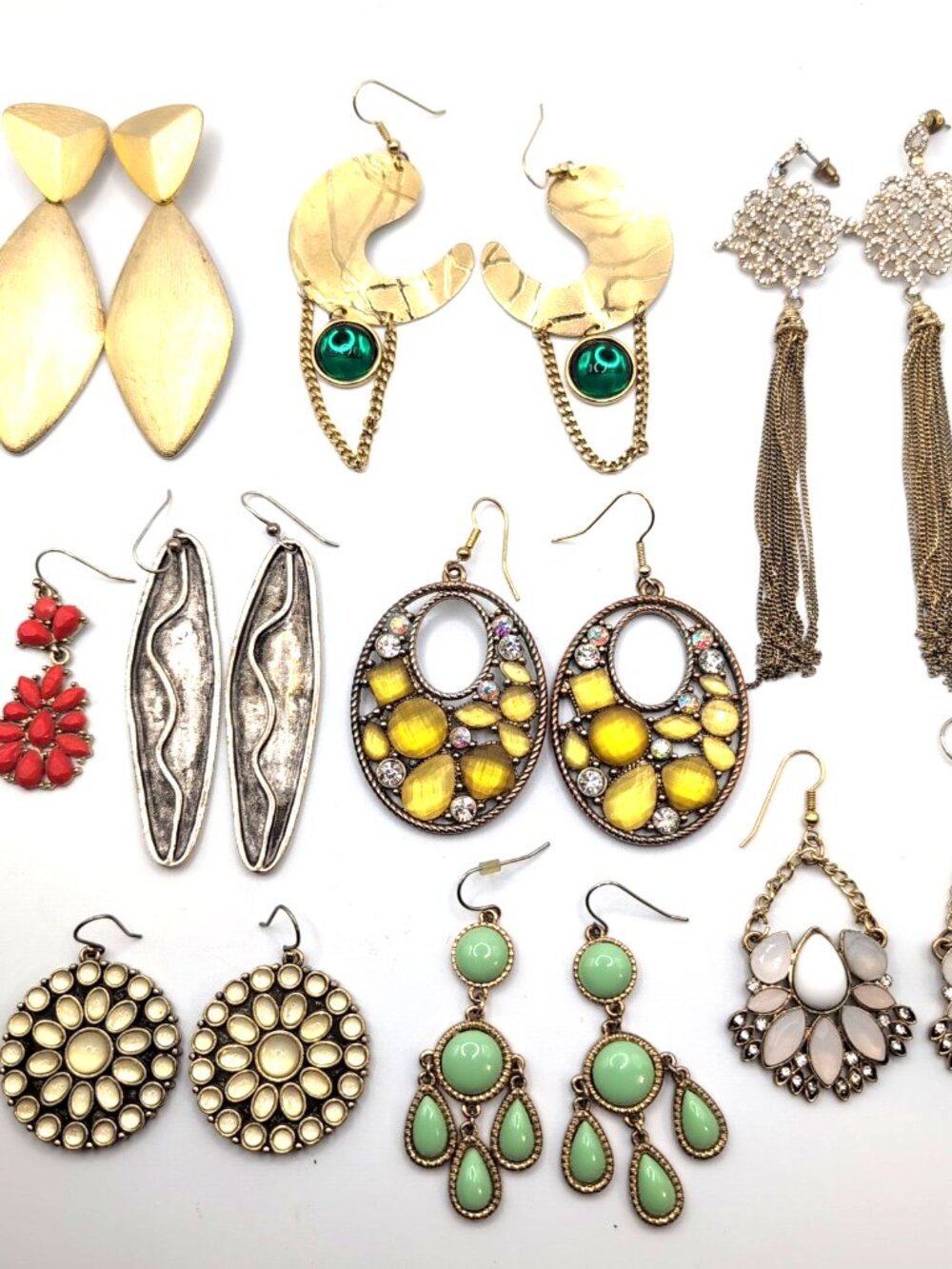 Lot of 9 Pairs Ladies Statement Earrings Vintage and Modern Avon PEP etc. VGC